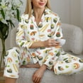 thumbnail image 5 of KLL Sushi and Rolls Print Women's Long Sleeve Pajamas with Pants Sleepwear Loungewear 2 Set-XX-Large, 5 of 7