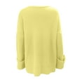 thumbnail image 3 of Pullover Sweaters for Women 2025 Long Sleeve Crewneck Oversized Casual Plain Sweater Tops Fall Winter Outfits, 3 of 6