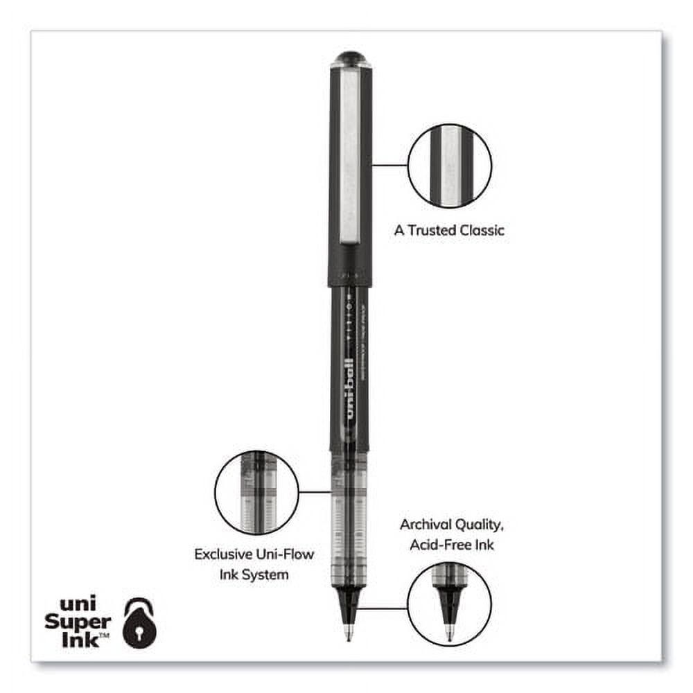 Vision Roller Ball Pen, Stick, Bold 1 Mm, Black Ink, Black Barrel, Dozen | Bundle of 5 Dozen