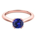 thumbnail image 3 of Mauli Jewels Engagement Rings for Women 0.90 Carat Tanzanite Engagement Ring 4 prong 10k Rose Gold, 3 of 8