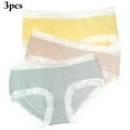 thumbnail image 2 of Culotte Femme Dentelle Rayée 3 Paires Coton Léger Extensible, 2 of 10