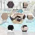 thumbnail image 7 of ALAULM 6 Pieces Patio Conversation Set, Outdoor Sectional PE Rattan Wicker Furniture Seat,Sand, 7 of 7
