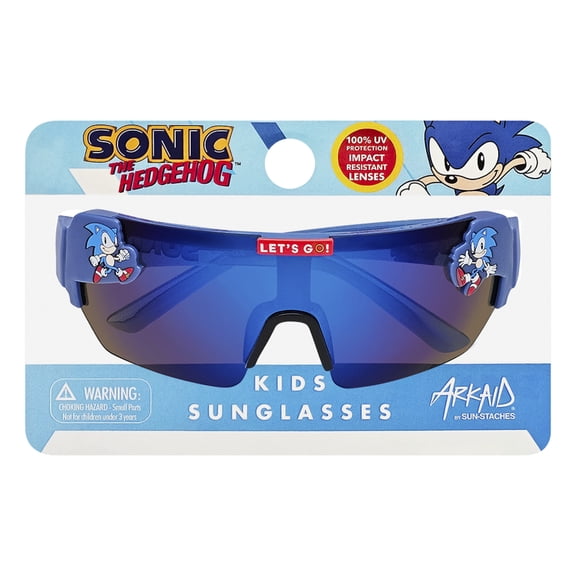 Sonic Let's Go Blue Sports Wrap Sunglasses