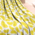 thumbnail image 3 of Yellow Lemon Fruit Slices White Pattern Blanket,Comfortable Soft Flannel Throw Blanket,All Season,Warm Lightweight Blankets for Sofa Bed Couch Living Room Chair,40"x50", 3 of 4