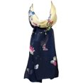 thumbnail image 3 of Wrapables® Lightweight Floral Spring Chiffon Scarf, Spring Navy, 3 of 6