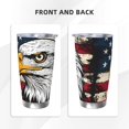 thumbnail image 3 of Balery American Bald Eagle Pattern 20oz Insulated Car Cup with Dual Drink Lids, Stainless Steel Travel Mug Eco-Friendly and Leak-Proof-Without Straw, 3 of 8