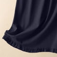 thumbnail image 5 of Cotton Linen Skirts for Women Spring Summer Beach Casual A Line Elastic High Waisted Flowy Midi Long Skirt Navy XXL(XXL), 5 of 5