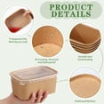 thumbnail image 3 of Cuencos desechables de papel kraft Maxdot con tapas de polipropileno, 1000 ml x 50, 3 of 7