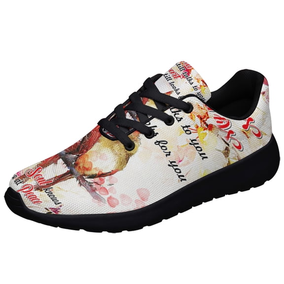 Cardinal My Mind Still Talks To You Shoes Sneakers for Women Men Black Size 3.5