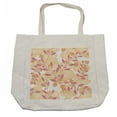 thumbnail image 1 of Beige Shopping Bag, Pastel Berry Branches Autumn Spring Repetitive Vegetative Fresh Seasonal Graphic, Eco-Friendly Reusable Bag for Groceries Beach and More, 15.5" X 14.5", Cream, by Ambesonne, 1 of 2