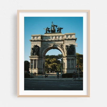 Grand Army Plaza, Brooklyn - Brooklyn New York Photography Oak Framed Wall Art Print 16 x 20 inches