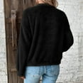 thumbnail image 4 of Tdoqot Womens Fleece Shirts- Long Sleeve Warm Casual Soft Long Sleeve Winter Tops Black Size 2XL, 4 of 7
