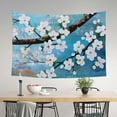 thumbnail image 3 of Shiartex White Flowers Tapestry Home Decor 100% Polyester Wall Art 60x40in, 3 of 7