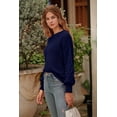thumbnail image 5 of DOPI Women's Pullover Sweater Casual Long Sleeve Crewneck Loose Chunky Knit Jumper Tops, 5 of 8