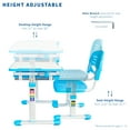 thumbnail image 6 of VIVO Height Adjustable Childrens Desk & Chair Kids Interactive Work Station Blue, 6 of 9