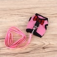 thumbnail image 3 of Nuevo y encantador arnés de malla transpirable para mascotas con correa para animales pequeños, chaleco para hámster, conejo, lazo y correa para el pecho, talla M (rosa), 3 of 7