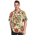 thumbnail image 6 of Ckdifva Vintage Medallion Floral Flowers Mens Button Down Short Sleeve Shirt Casual Shirts Beach Hawaiian Shirts, 6 of 8