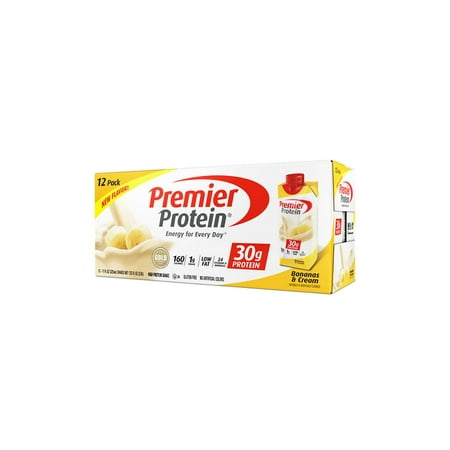 Premier Protein High Protein Shake, Bananas & Cream, 11 Fl Oz, 12