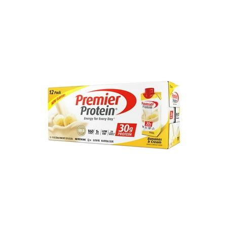 Shake Mix Banana - Premier Protein High Protein Shake, Bananas & Cream, 11 Fl Oz, 12 Ct
