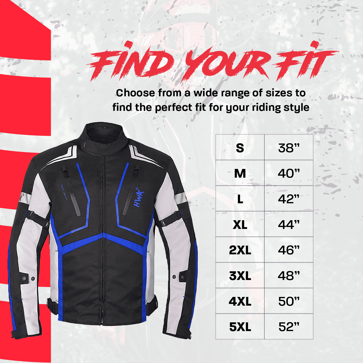 HWK Scorpion Motorcycle Jacket for Men and Women - Armored Cordura