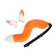 thumbnail image 1 of Conjunto de orejas y cola de zorro Hugo cola flexible orejas de animales accesorios de Cosplay felpa fiesta Naranja Blanco, 1 of 7