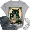 thumbnail image 4 of Wangmeiwg Cat Ramen Funny Graphic Tees Cat Anime T Shirt Miss Long Sleeve Shirts for Women, 4 of 5