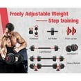 thumbnail image 3 of Relife Sports Adjustable Dumbbell Set Free Weight Used as Barbell Kettlebell Fitness Home Gym Workout, 3 of 10