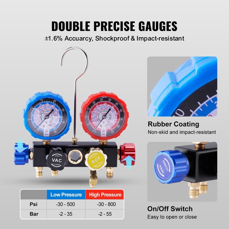 BLACK DIAMOND Manifold Gauge Hose Set 5/16 SAE R410A – 150 Cm, 800 PSI