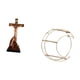thumbnail image 5 of Estatua de la Madre María con cruz de Jesús, escultura de resina, adorno de pared, estante colgante de metal de 3 niveles, decoración adecuada para ca, 5 of 8