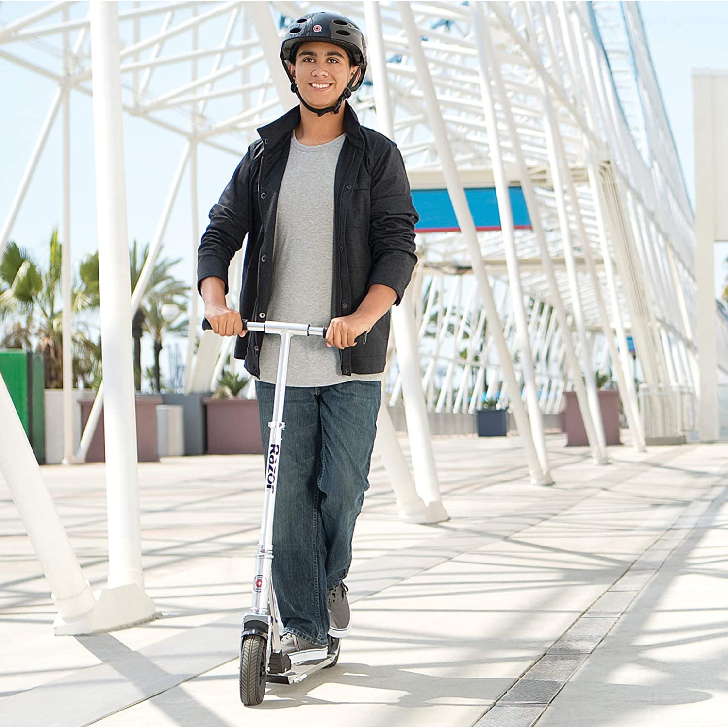 Razor A5 Air Foldable Kick Scooter - 8" Air-filled Tires, for Child, Teen, Adult up to 220 lbs
