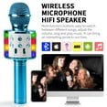 thumbnail image 2 of Toy Gifts for Girl Kids Age 4-11, Singing Karaoke Microphone Toys for 5-14 Year Old Girls Boy Bluetooth Microphone Machine for 7 8 9 Year Old Child Kids Birthday Party Gift for Boys Age 4-12 Blue Mic, 2 of 7