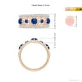 thumbnail image 6 of ANGARA Natural Art Deco Inspired Graduated Sapphire and Diamond Ring in 14K Rose Gold for Women (Size-3.8mm) | September Birthstone, Anniversary, Jewelry Gift for Women | Natural Blue Sapphire Ring, 6 of 10