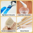 thumbnail image 2 of Fukushima 15pcs Pottery Glaze Brushes, Ceramic Brushes Set Wood Bamboo Brush, Artist Painting Tools Hake Brushes for Pottery, Fan Painting Brush for Watercolor Wash Ceramic and Pottery Painting, 2 of 7