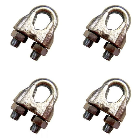 

9/16 Zinc Plated Malleable Wire Rope Clip - 4 Pack