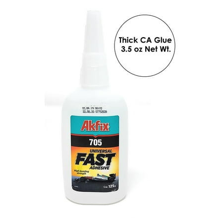 Akfix Thick Super Glue. Adhesive CA Glue Clear - 3.50 oz.Net wt.