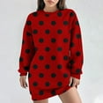 thumbnail image 2 of Summer Casual Dress,Ladies Fashionable and Casual Fall and Winter Round Neck Long Sleeved Printing Dress, 2 of 6