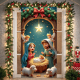 thumbnail image 4 of Decorative Design Nativity Scene Banner Nativity Display Religious Christmas Backdrop Polyester Material for Holiday Celebration Indoor Decoration Religious Events, 4 of 9