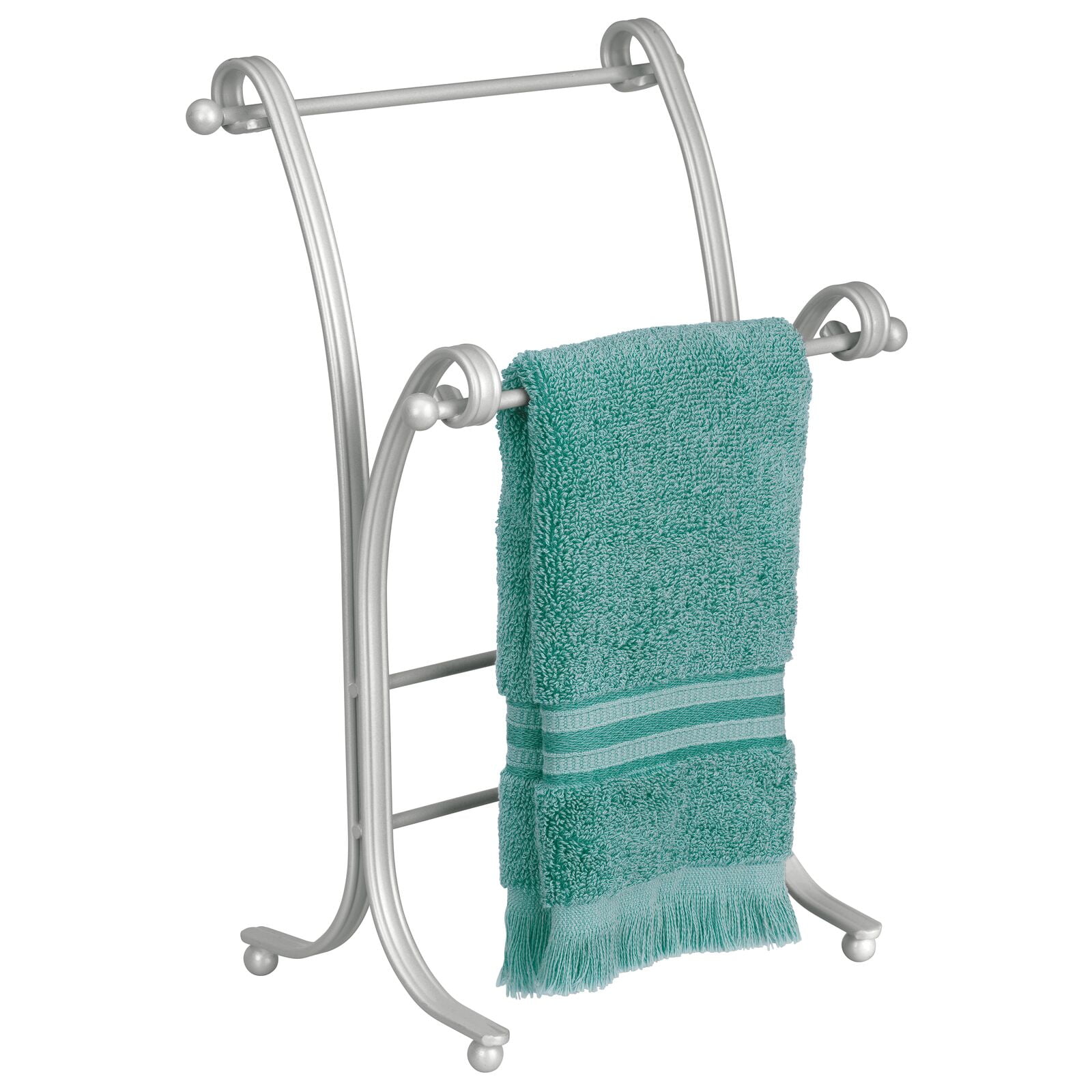 mDesign Steel Countertop Hand Towel Holder 2Tier Freestanding Small