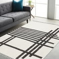 thumbnail image 2 of Casavani Indian Cotton Flat Weave Area Rug ,Black 5x10 feet, 2 of 6