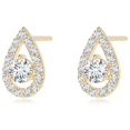 thumbnail image 2 of ANGARA Natural Diamond Pear Halo Stud Earrings in 14K Yellow Gold for Women (Size-3.9mm| Color-G| Clarity-VS2) | April Birthstone, Anniversary, Jewelry Gift for Women | Natural Diamond Earrings, 2 of 7