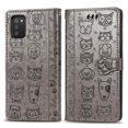 thumbnail image 1 of Funda Cartera FOXDOCK para Samsung Galaxy A02S , Flip PU con Relieve de Gatos y Perros, Tarjetero y Soporte, 1 of 6