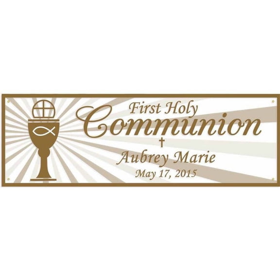 Personalized First Communion Banner