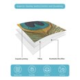 thumbnail image 5 of Teal Peacock Feathers Twin XL Size Down Alternative Comforter, Lightweight Comforter Quilt Bedding Set with Pillow Shams Retro Abstract Art Watercolor All Seasons Bed Comforter Duvet Insert 68"x98", 5 of 7
