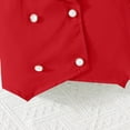 thumbnail image 4 of KAUOD Girls Summer Suit Outfits 2 Piece Sleeveless Double Breasted Jacket and Pleated Pants Set Loose Trendy Clothe, 4 of 6