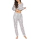 thumbnail image 3 of Conjunto de pijama para mujer, ropa de dormir de manga larga, ropa de dormir con estampado de estrellas, conjuntos de pijamas suaves con bolsillos Ormromra WMPH-1448-7, 3 of 6