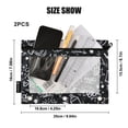 thumbnail image 3 of Dailycode 2 Pack Pencil Pouch for 3 Ring Binder Smooth Zipper Folders with Pockets Clear Window Pencil Case, Black Sketch Graffiti, 3 of 5