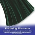 thumbnail image 5 of Sagefinds Women Green Velvet Skirt, Luxurious Style for Parties, Elasticized Waist, 39” Long - 3X, 5 of 8