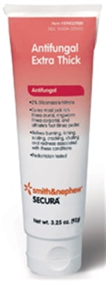 Secura Antifungal Cream, Extra Thick, 3.25 Ounce Tube, 3-1/4 oz., Smith & Nephew - Each