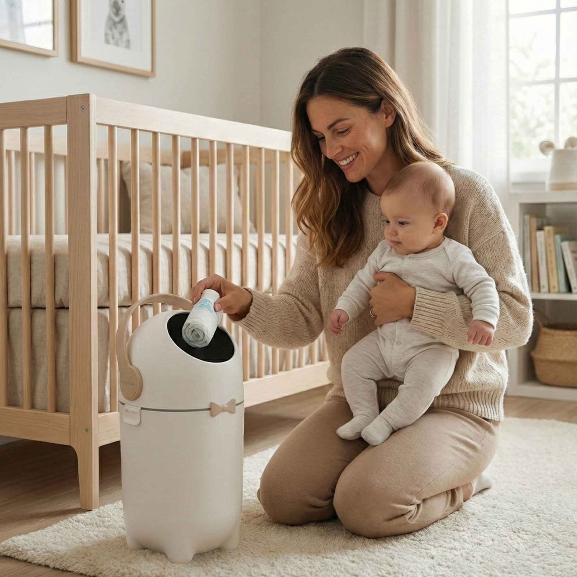 iTouchless Odorless Diaper Pail (Boho Ivory)