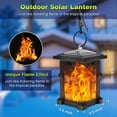 thumbnail image 4 of Outdoor Solar Lanterns, Solar Hanging Lantern, Waterproof Solar Powered Landscape Garden Lights, Flickering Flame Solar Lantern Lights for Garden Patio Deck Yard Table, 4 of 7